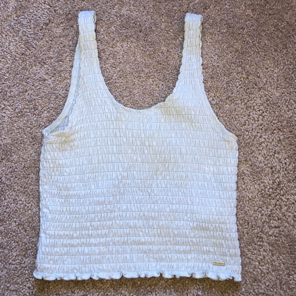 light blue ribbed tank top from hollister, size small